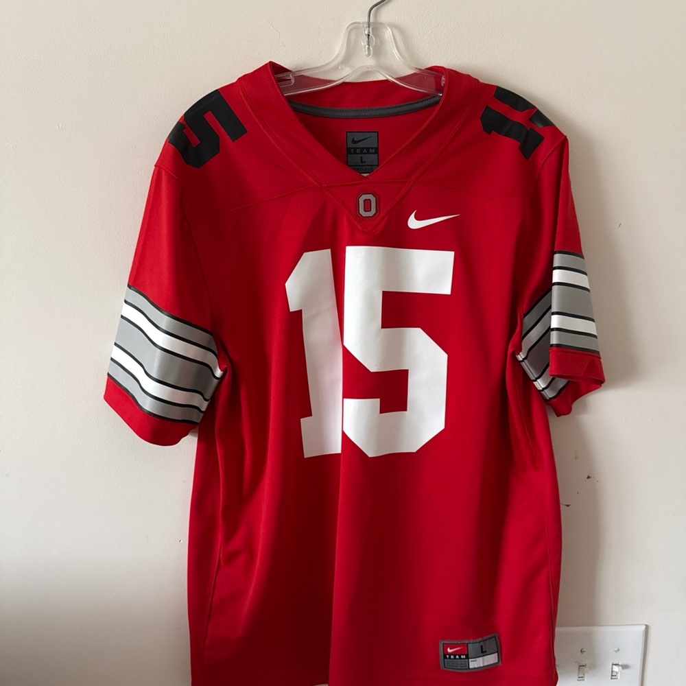 Men’s Nike Ezekiel Elliott #15 Ohio State Buckeyes Throwback Jersey Sz S - RARE